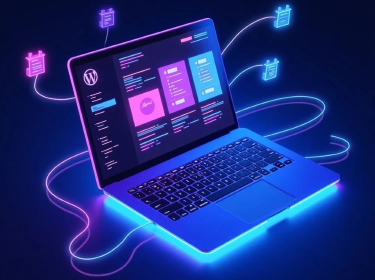 Graphic design and UI UX course interface displayed on laptop screen